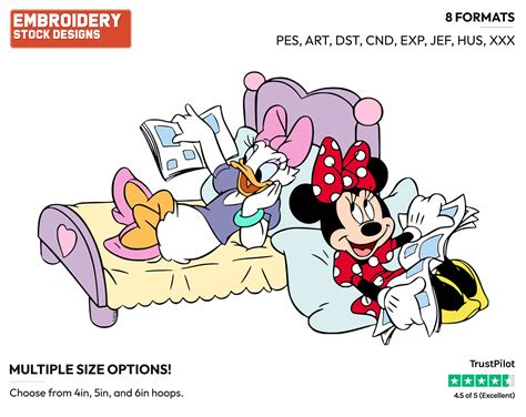 Minnie Mouse Daisy Duck Reading Comics In Bedroom Disneys Minnie