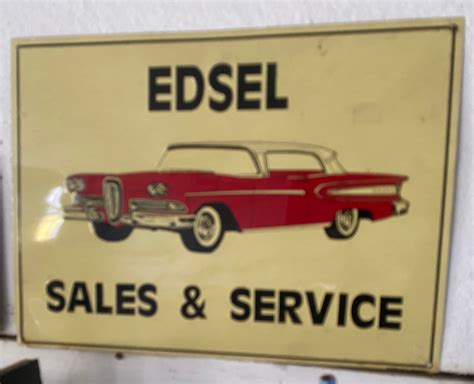 Edsel Sales And Service Sign 4461