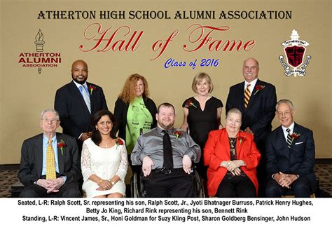 Atherton High School Alumni Association 2016 Inductees