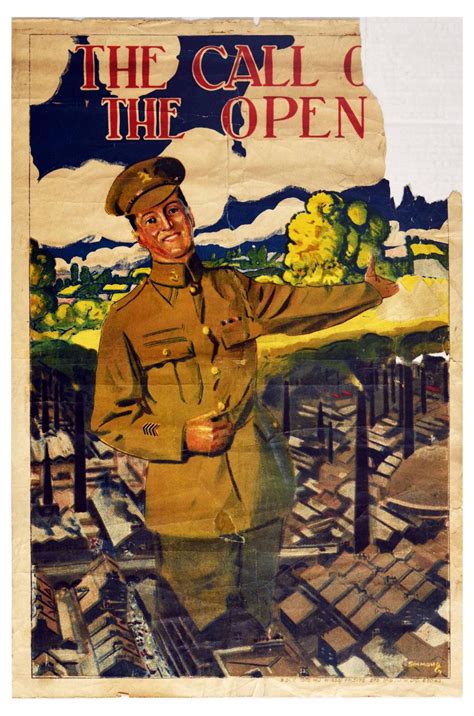 Sold Price Propaganda Poster Call Of The Open Wwi Army Recruitment Uk