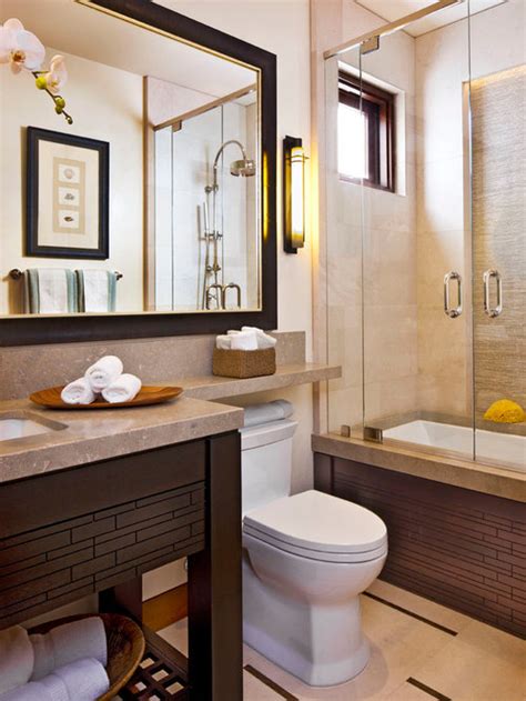 Bathroom vanities are the furnishing underdogs ranked the lowest priority over the tub, wallpaper for organizing bathroom essentials, try this vanity with two basket inserts plus a sliding door. Counter Over Toilet Home Design Ideas, Pictures, Remodel ...