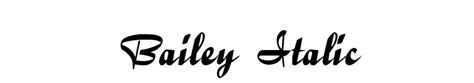 Details Of Bailey Italic Font