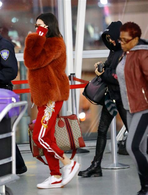 kendall jenner and hailey baldwin catch a flight out of new york 2 17 2017 celebmafia