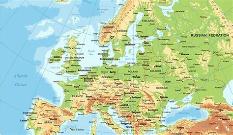 Map Of Europe Mountain Ranges Map Vector