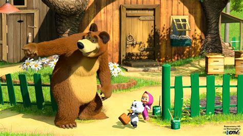 Masha And The Bear In The House Wallpapers And Images Wallpapers Masha And The Bear Cartoon