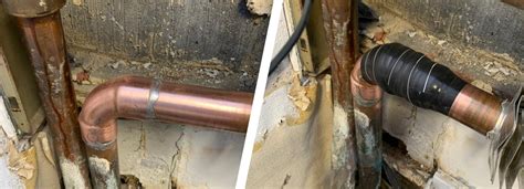 Domestic Heating Copper Pipe Badly Soldered Leaking Joint Repair