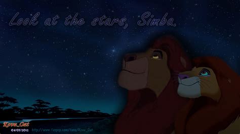 The Lion King Mufasa And Simba Love Night Sky Star Wallpaper Hd 2 Simba