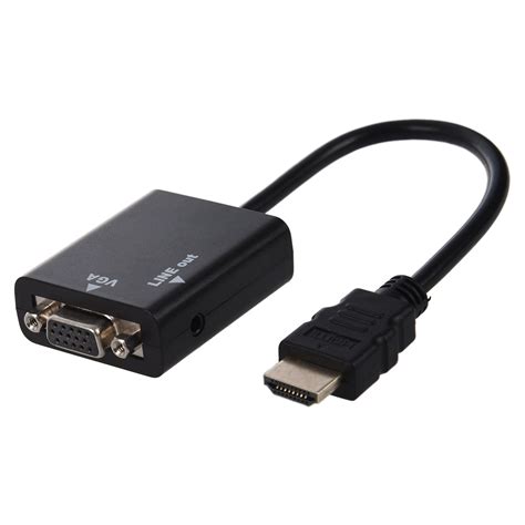 1080p Hdmi Male To Vga Female Cable Video Converter Adapter Hd