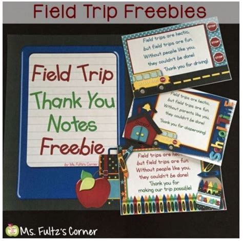 Printable Field Trip Thank You Notes With Images Indianapolis