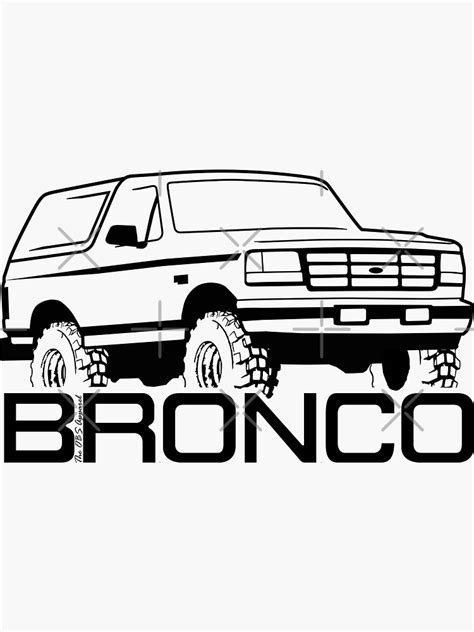 1992 1996 Ford Bronco Sticker For Sale By Theobsapparel Redbubble