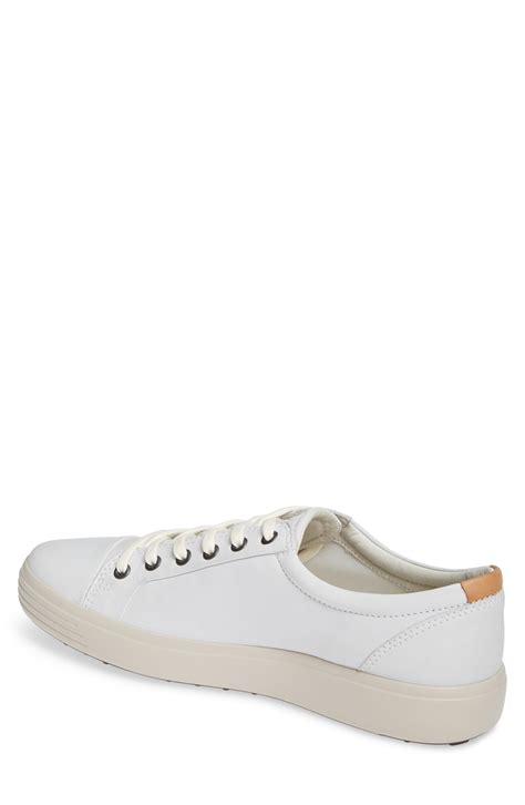 Ecco Soft Vii Lace Up Sneaker In White For Men Lyst
