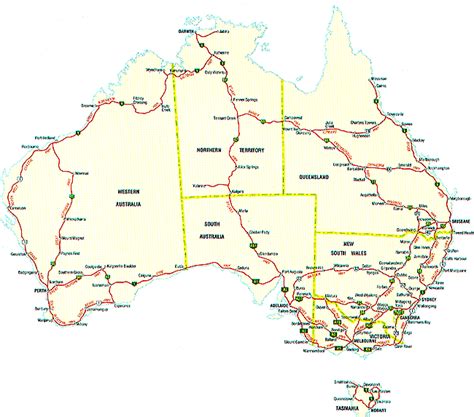 Australian Road Maps National Highways