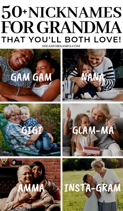 50 Alternative Nicknames That Are Perfect For Grandma Ideas For