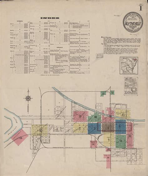 Blytheville, Arkansas 1921 - Old Map Arkansas Fire Insurance Index