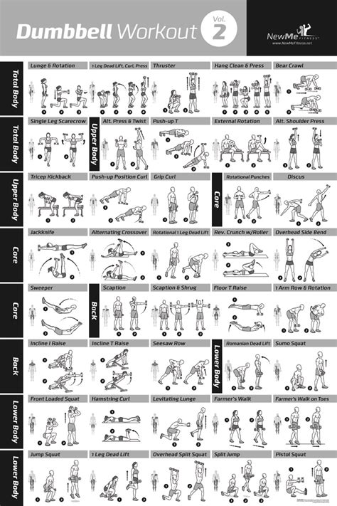 Make your selection from the choices below NewMe Fitness Premieres Dumbbell Workout Exercise Poster ...