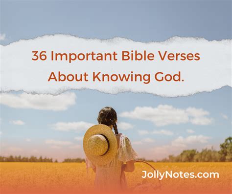 36 Important Bible Verses About Knowing God Daily Bible Verse Blog