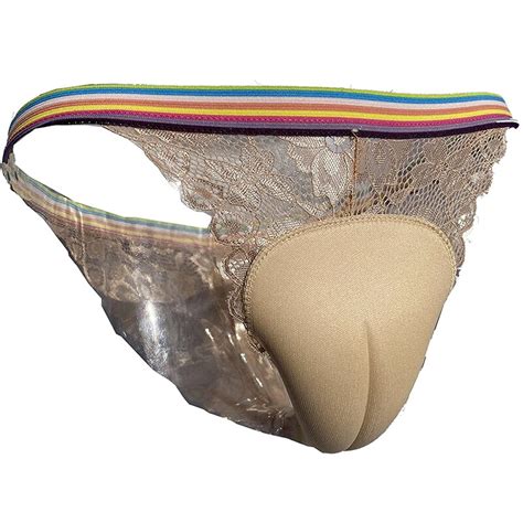Lgbt Rainbow Camel Toe Control Panty Lace Underwear Crossdresser