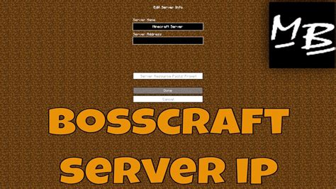 Minecraft Bosscraft Server Ip Address