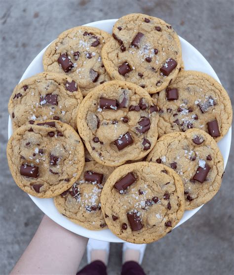 Giant Salted Triple Chocolate Chip Cookies Six Vegan Sisters