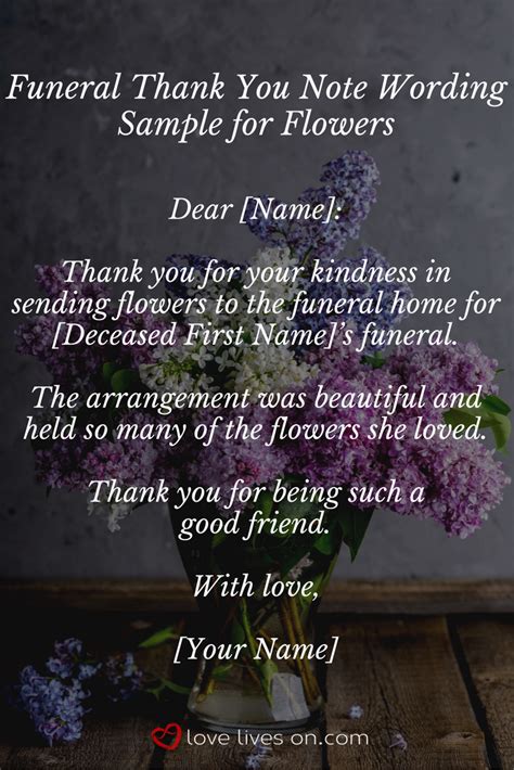 Sending flowers to acknowledge the loss of someone is one of the most thank you notes should be sent to people at their own address. 33+ Best Funeral Thank You Cards | Funeral thank you notes ...