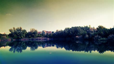 Panoramic Photography Of Body Of Water With Trees Beside It Hd