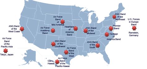 United States Air Force Bases Map