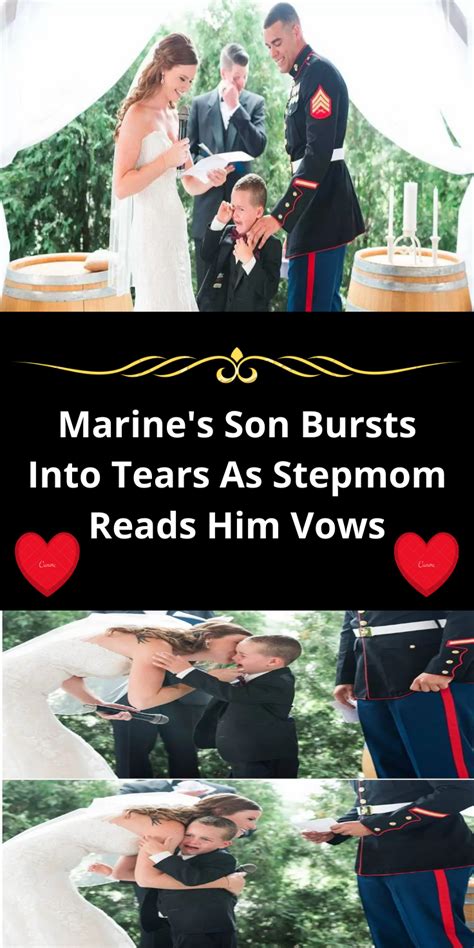 Marine Son Stands At Altar Bursts Into Tears When His Stepmom Reads Him Special Vows Step