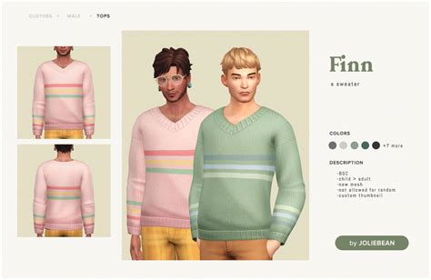 Finn Sweater From Joliebean • Sims 4 Downloads