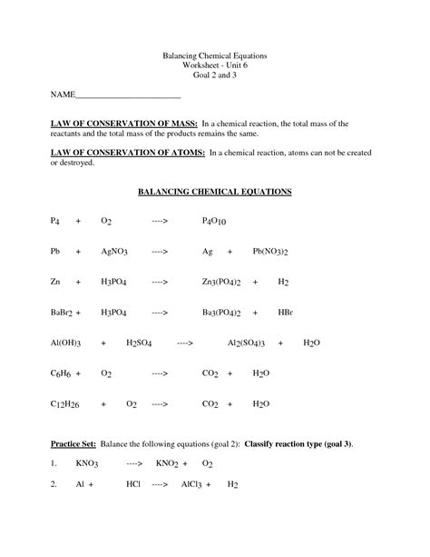 Balance each of the following equations. 12 Best Images of Balancing Chemical Equations Worksheet PDF - Balancing Chemical Equations ...