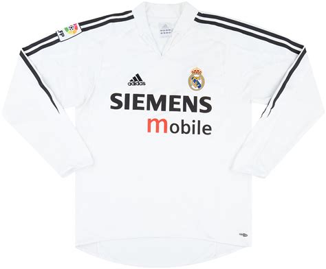 2004 05 Real Madrid Home L S Shirt Very Good S