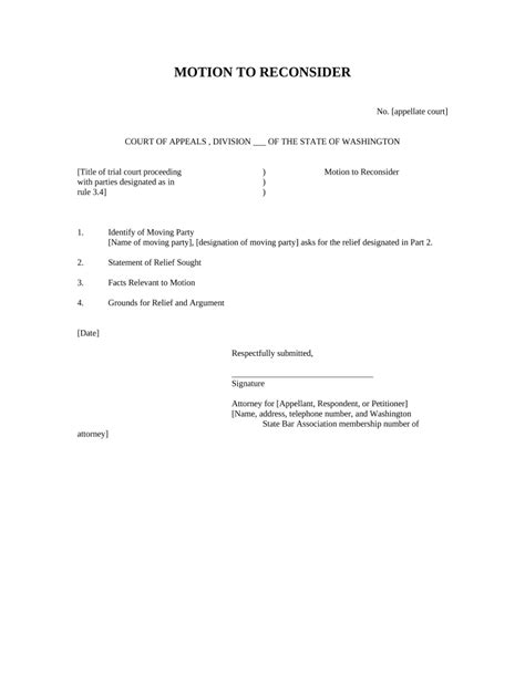 Motion For Reconsideration Sample Fill Out Sign Online Dochub