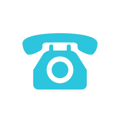 Classic Traditional Typical Telephone Blue Phone Icon From Blue Icon