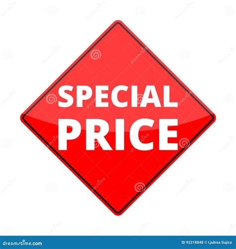 Red Special Price Sign Stock Vector Illustration Of Market 92218848