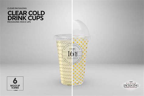 clear cold drink cups mockup drinking cup whiskey packaging drinks