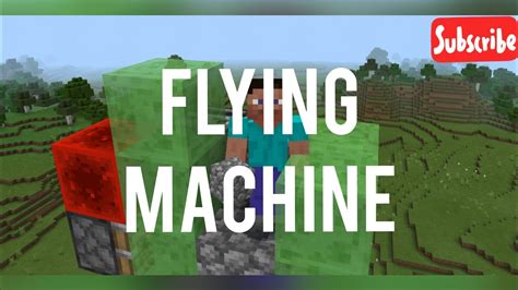 How To Make A Very Simple Flying Machine In Mcpe Youtube
