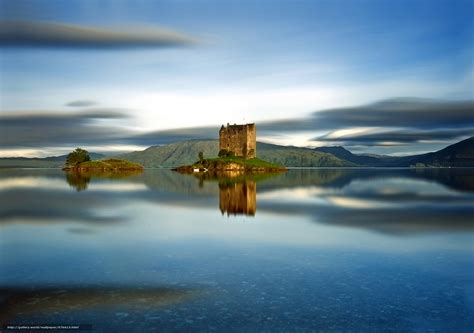 Download Hintergrund Schottland Castle Stalker Insel Freie Desktop