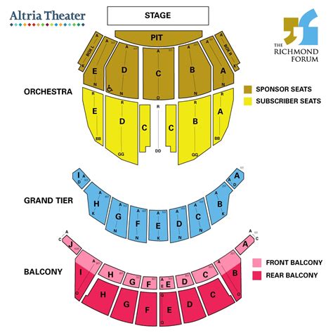 8 Photos Altria Theater Seating Chart With Seat Numbers And Review