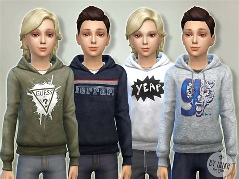 The Sims Resource Hoodie For Boys P04 By Lillka • Sims 4 Downloads