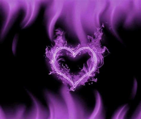 Purple Fire Heart