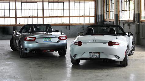 Fiat 124 Spider Vs Mazda Mx 5 Miata Sibling Rivalry