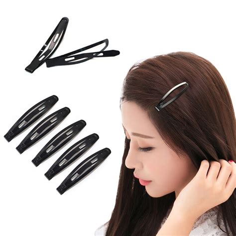 12pcs hair accessories black metal snap hair clips snap hairpins hairclips hair snap clips