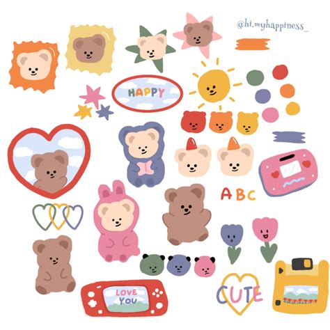 🌸🎠 On Twitter Sticker Art Cute Stickers Aesthetic Stickers