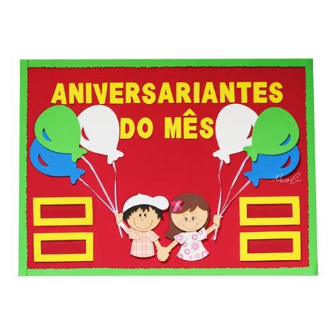 Painel Escolar Aniversariantes Do Mês Eva R 5190 Em Mercado Livre