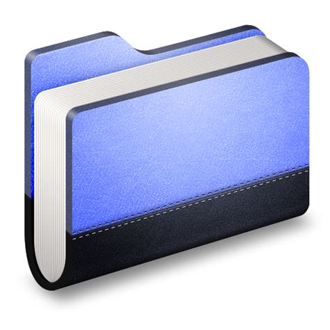 Library Blue Folder Icon Alumin Folders Iconset Wil