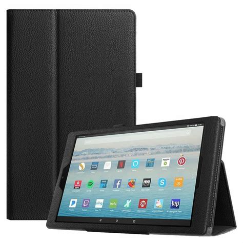 Leather Flip Smart Stand Case For Amazon Fire Hd 10 8 7 Tablet Alexa