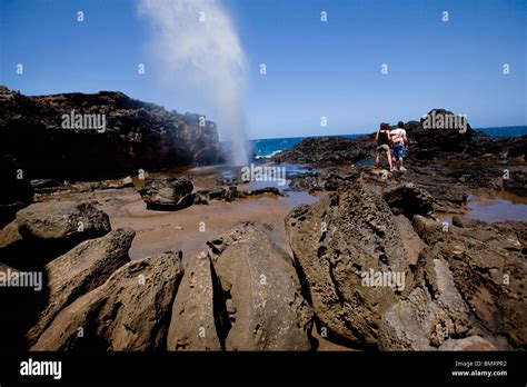 Nakalele Blowhole Maui Hawaii Stock Photo Alamy