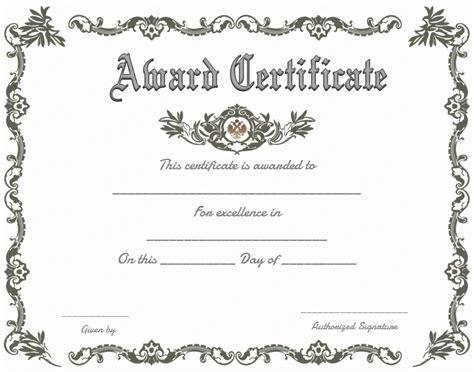 50 Blank Certificate Templates For Word Ufreeonline Template