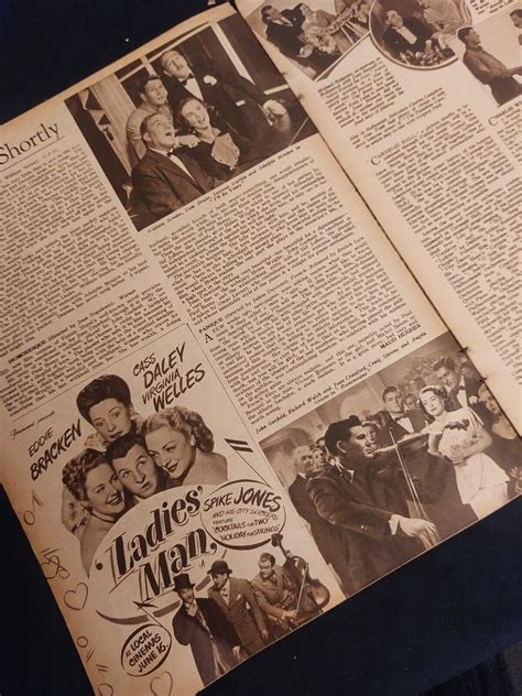 Rare PICTURE SHOW Magazine 14 JUNE 1947 Betty Grable Shocking Miss