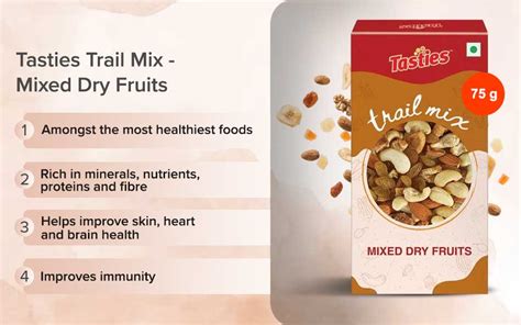 Buy Tasties Mixed Dry Fruits Trail Mix Online At Best Price Of Rs 119