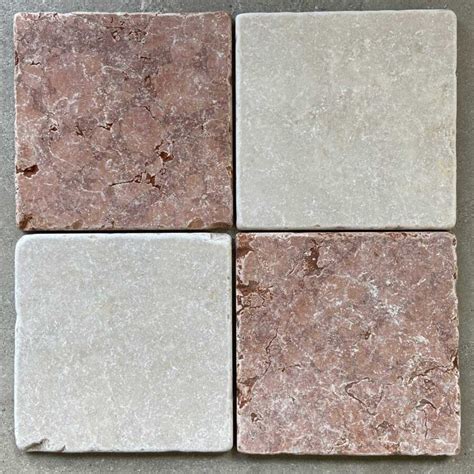 Verona Rosso Tumbled Marble Tiles Natural Stone Consulting